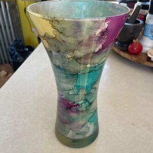 Multicolor Artistic Glass Vase